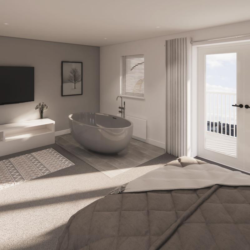 Lounge in Taw Wharf new home