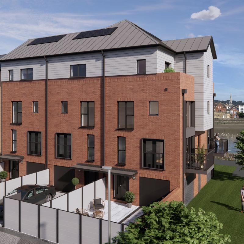 Exterior of plot 159 at Taw Wharf in Barnstaple